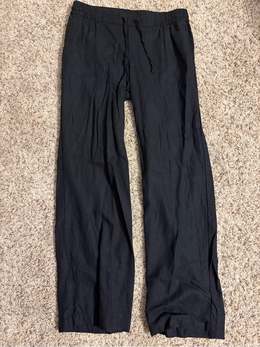 Women’s Black Drawstring Canvas Pants